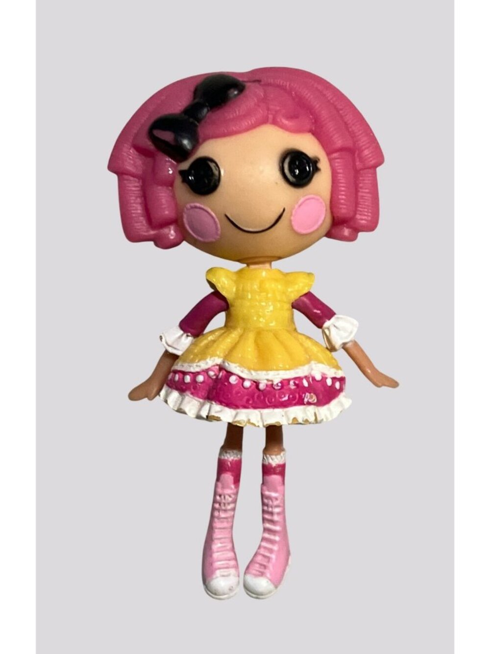 Lalaloopsy Mini Doll With Pink Hair and Yellow pink Dress
